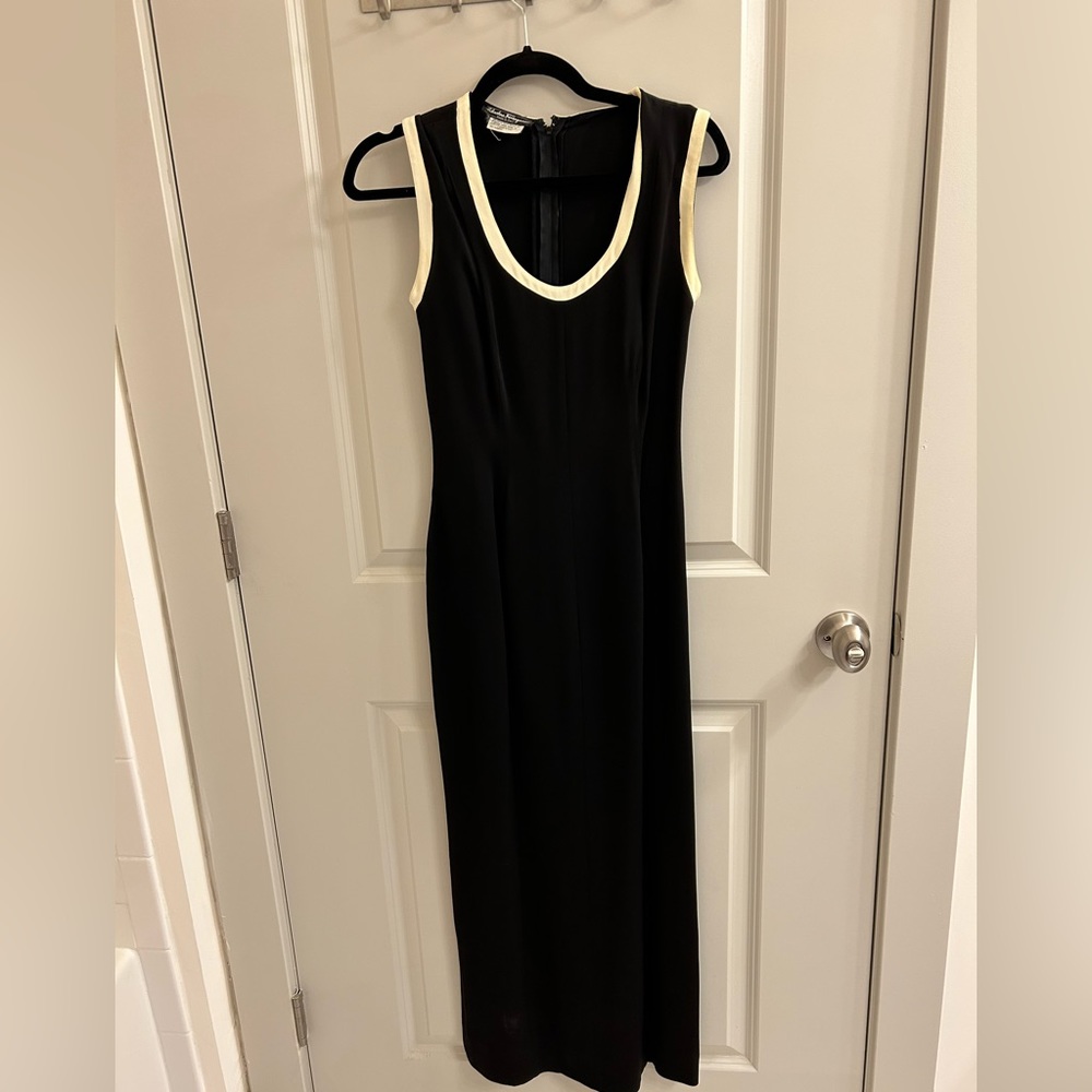 Ferragamo Long Black Vintage Dress 00